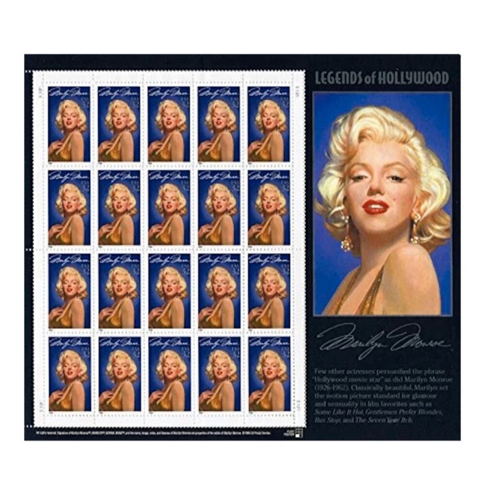 USPS Marilyn Monroe 1995  Postage Stamps Full Sheet of 20